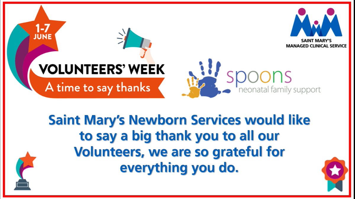 EmmaBird2021's tweet photo. Happy Volunteer's Week @SpoonsCharity 🎉 Thank you for all you do! @KirstM @AlisonODoherty2 @Phil_Colwell55 @Louisef30 @rachelwhyte1981 @MFT_SaintMarys @MFT_PatientExp https://t.co/k6FYHHqJbD