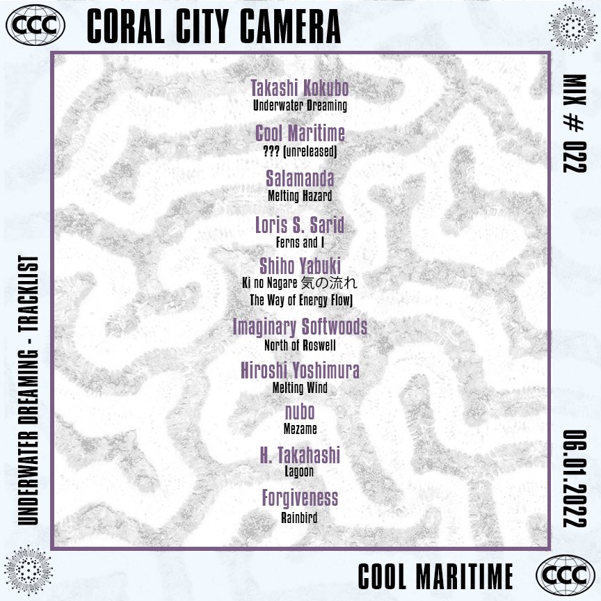 CoralCityCamera's tweet image. Visit the #CoralCityCamera @ coralcitycamera.com to hear the 22nd CCC Mix, 'Underwater Dreaming', by @CoolMaritime soundcloud.com/coralmorpholog…