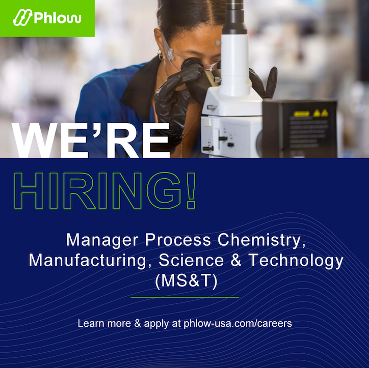 Be a part of a public benefit corporation that envisions a country where every human being has access to the essential medicines necessary to sustain life &amp; conquer disease! We're hiring a Manager of Process Chemistry, Manufacturing, Science &amp; Technology. phlowcorp.applytojob.com/apply/cQjbuzpJ…