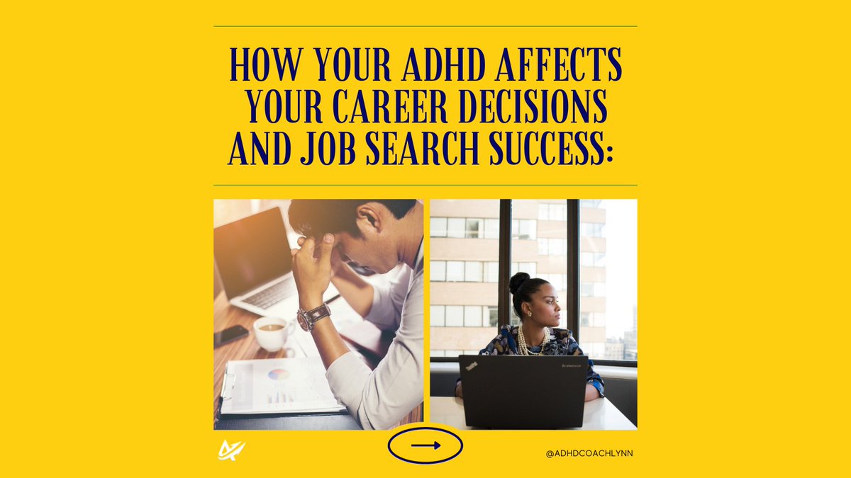 adhdjobsquad's tweet photo. How your #ADHD affects your Career Decisions and Job Search Success. Read my newest blog to learn more!

#adhd #adhdjobsquad #employment #adhdcoach https://t.co/vEaP4YZcXY