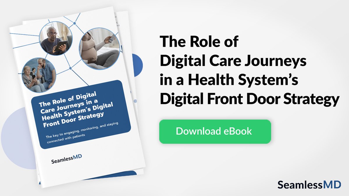 Check out this new e-book titled “The Role of Digital Care Journeys in a Health System’s Digital Front Door Strategy,” to gain insight on how personalized #DigitalCareJourneys can reduce length of stay, readmissions and ED visits. Access the e-book here: hubs.li/Q01cBD1S0