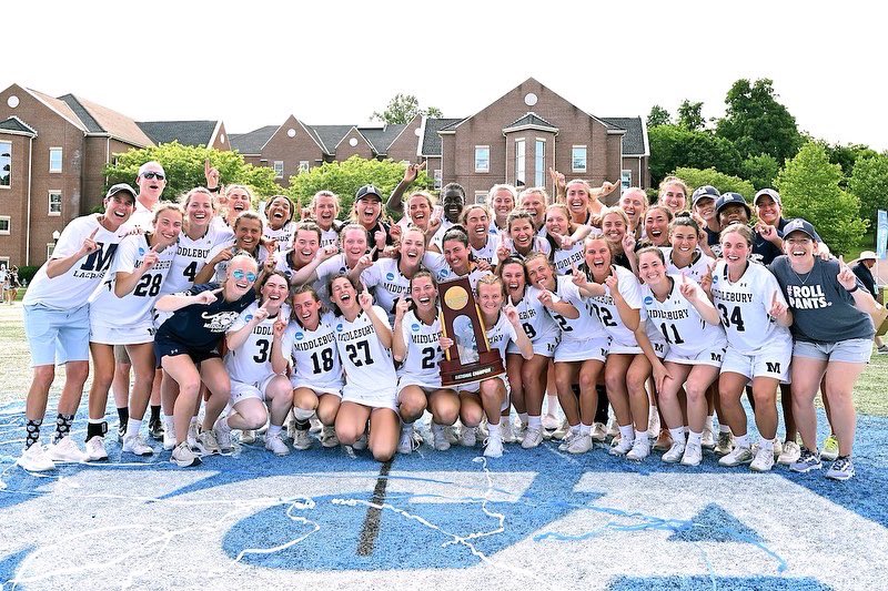 NCAADIII's tweet photo. The @MiddAthletics women’s stick programs (field hockey, ice hockey and lacrosse) went 71-1 this year with three national titles.  The incredible feat is especially meaningful for the Panthers as they celebrate the 50th anniversary of Title IX and the opportunities it created. https://t.co/2ZqPJ5RUvH