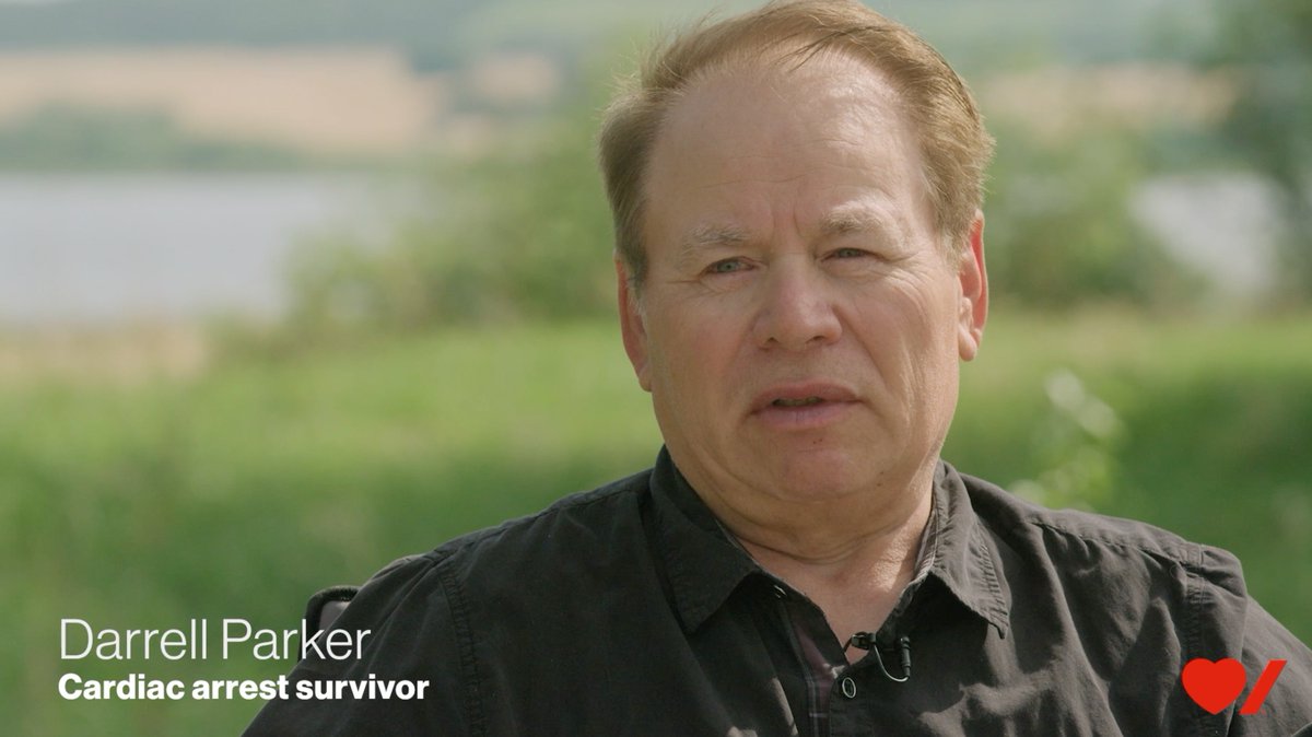 HeartandStroke's tweet photo. Darrell Parker was returning from a hike when he collapsed in cardiac arrest. Luckily, a group of bystanders came to his rescue, taking turns at doing CPR for over 20 minutes until EMS arrived and used an AED to restart his heart: https://t.co/L4Mvw78aM1.
#AEDAwarenessWeek https://t.co/IkrJ3DzXdC