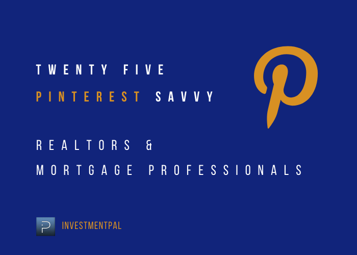 25 Pinterest-savvy realtors and mortgage professionals
>> blog.investmentpal.com/Pinterest-savv… 
#realtors #realestate #mortgage