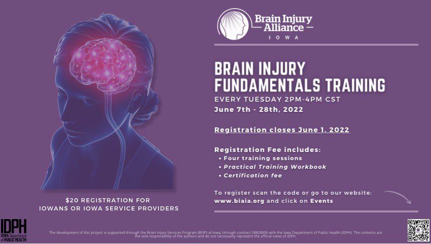 BIA_Iowa's tweet photo. It’s the last day to for register for the Brain Injury Fundamentals training! https://t.co/oujcms5uSg https://t.co/JKCKIOGuKL
