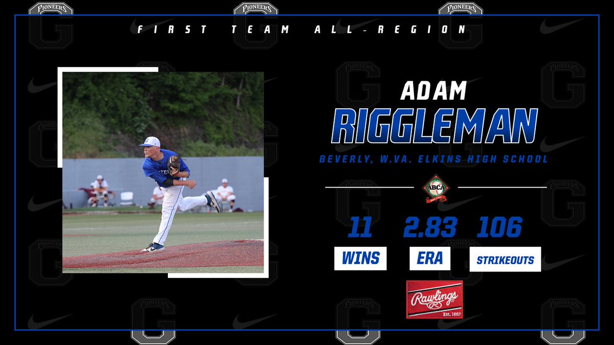 GSUpioneers's tweet photo. ⚾️Congratulations to Adam Riggleman for being selected to the ABCA/Rawlings All-Region First Team‼️‼️ 🏅#GSUBaseball #MECBaseball #D2BB https://t.co/PtHDMFjPFH