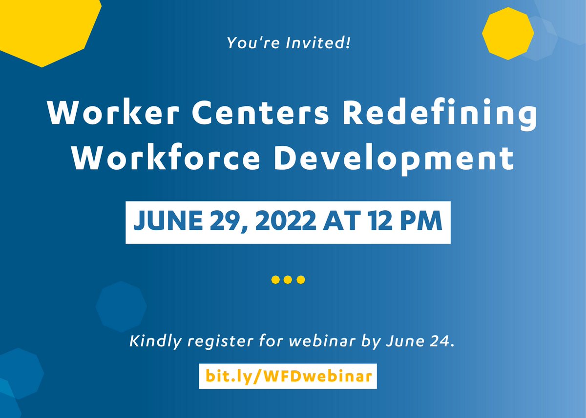UCLALabor's tweet photo. SAVE THE DATE! Join our POWER in Workforce Development team and @LA_WCN for a webinar linking workforce development, grassroots worker power, and racial and economic justice. Register at https://t.co/xPpeFqYIVI - https://t.co/F8deitBkdt
#WorkforceDevelopmentWednesday https://t.co/1sEiXliacF