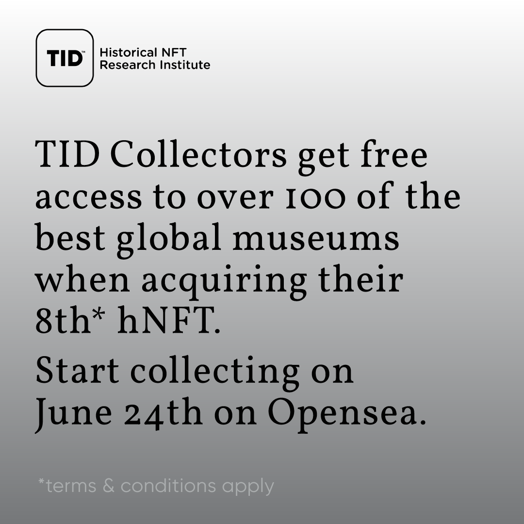 Collect any 8 of TID's Historica NFTs &amp; get your free VIP access to over 100 of the best Global Museums. Learn more on fal.cn/3p6zF
#tidhnft #tid #hnft #historicalnft #museum #vipmuseum #hominins #opensea #freemuseumaccess #100globalmuseums  #historicalart