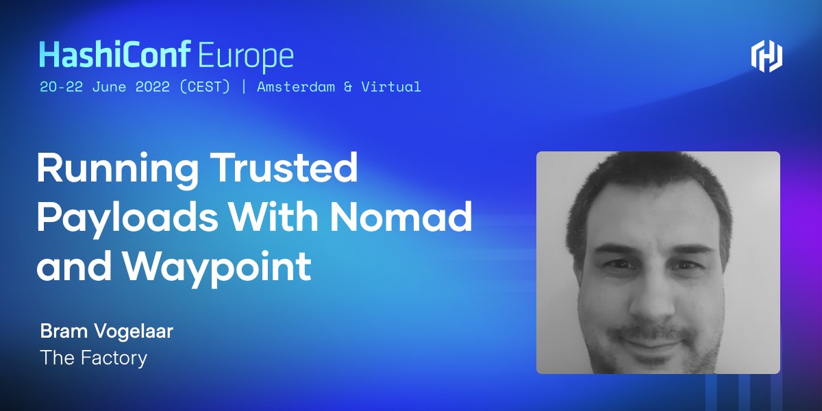 HashiCorp (@hashicorp) on Twitter photo In his talk at #HashiConf Europe, <a href="/attachmentgenie/">attachmentgenie</a> will focus on steps we can add to our build pipelines to protect ourselves from supply chain attacks using #Nomad and #Waypoint. Join us online or in Amsterdam: hashiconf.com/europe In his talk at #HashiConf Europe, <a href="/attachmentgenie/">attachmentgenie</a> will focus on steps we can add to our build pipelines to protect ourselves from supply chain attacks using #Nomad and #Waypoint. Join us online or in Amsterdam: hashiconf.com/europe
