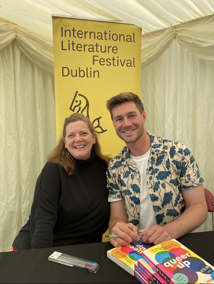 We returned to @ilfdublin last weekend, with @maggiemasterso1 in conversation with @alexiscaught in a celebration of LGBTQ+ identity and active allyship focused on Alexis' new book Queer Up: An Uplifting Guide to LGBTQ+ Love, Life and Mental Health, published by @walkerbooksuk.