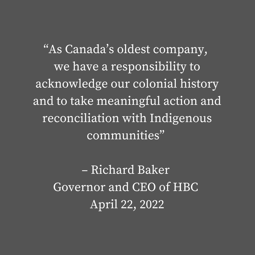 HBCHeritage's tweet photo. National Indigenous History Month is a time to learn about Indigenous histories, listen to First Nations, Métis, and Inuit voices, and unlearn misconceptions and biases of the past. We acknowledge HBC's #complexlegacy and reaffirm our commitment to Truth and Reconciliation. #NIHM https://t.co/0jspkptm5P
