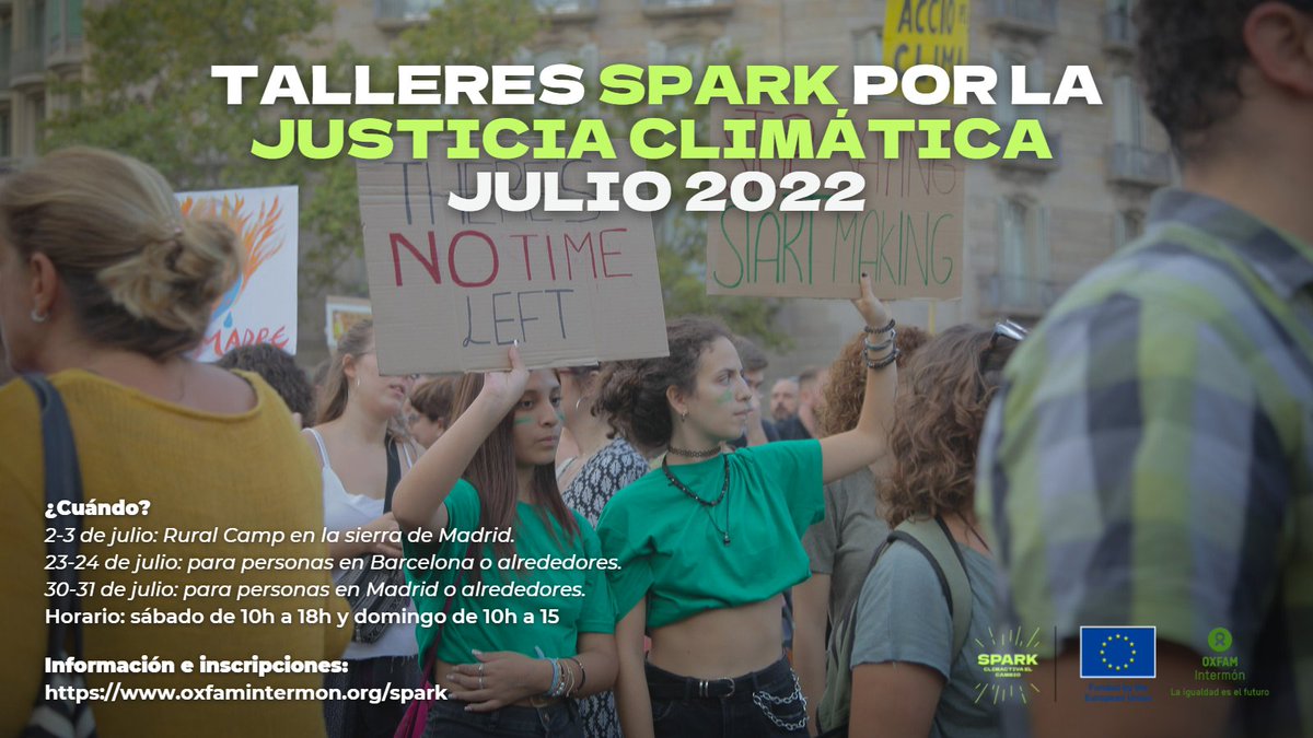OxfamIntermon's tweet photo. ¡Apúntate al I Campus de voluntariado medioambiental de @OxfamIntermon! 2 días de formación y actividades sobre sostenibilidad y emergencia climática en Julio. 
⭐Talleres GRATUITOS
⭐Transporte y estancia GRATUITAS
Información e inscripciones aquí👇https://t.co/WEojIQEglM https://t.co/YOphan4ZUc