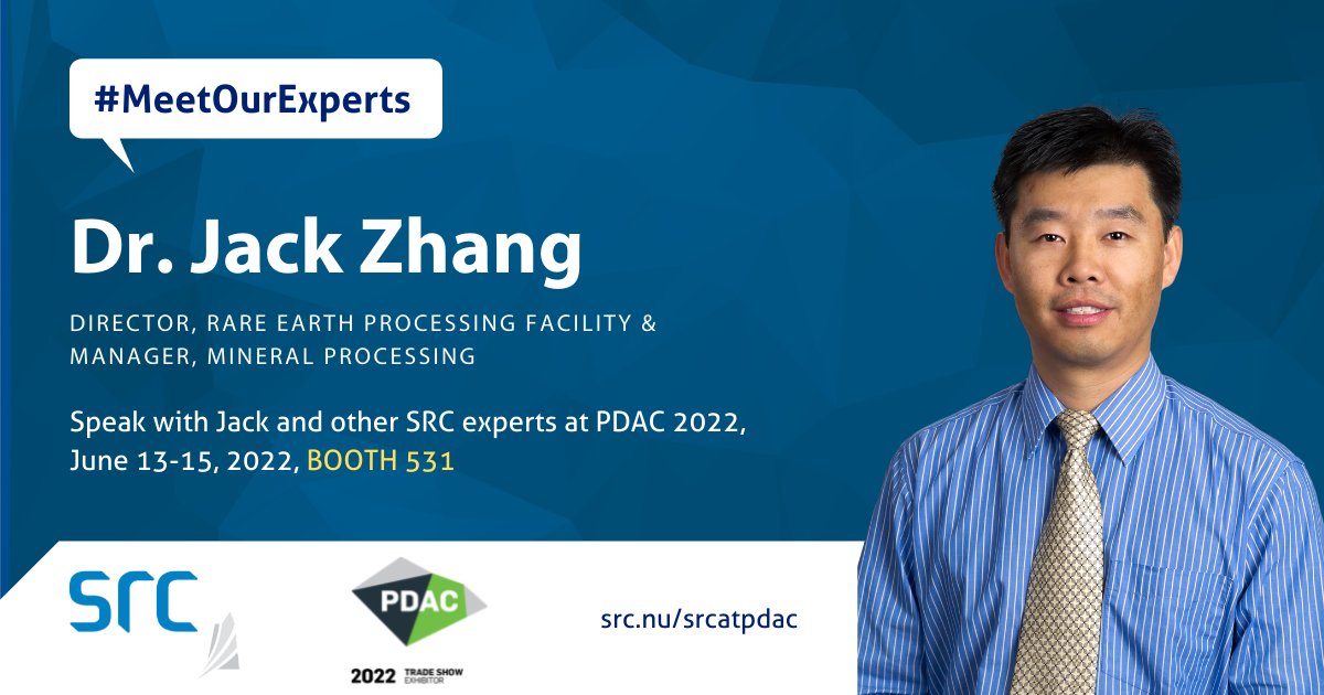 SRCnews's tweet photo. Dr. Jack Zhang and his team of mineral processing and rare earth experts are known for for ore beneficiation, separation and hydrometallurgy processes. Learn more: https://t.co/G3ablZlO1i
Meet Dr. Zhang at #PDAC2022, June 13-15, at Booth 531!
#SKMiningWeek #SciencewithSRC https://t.co/76eo9L17RR