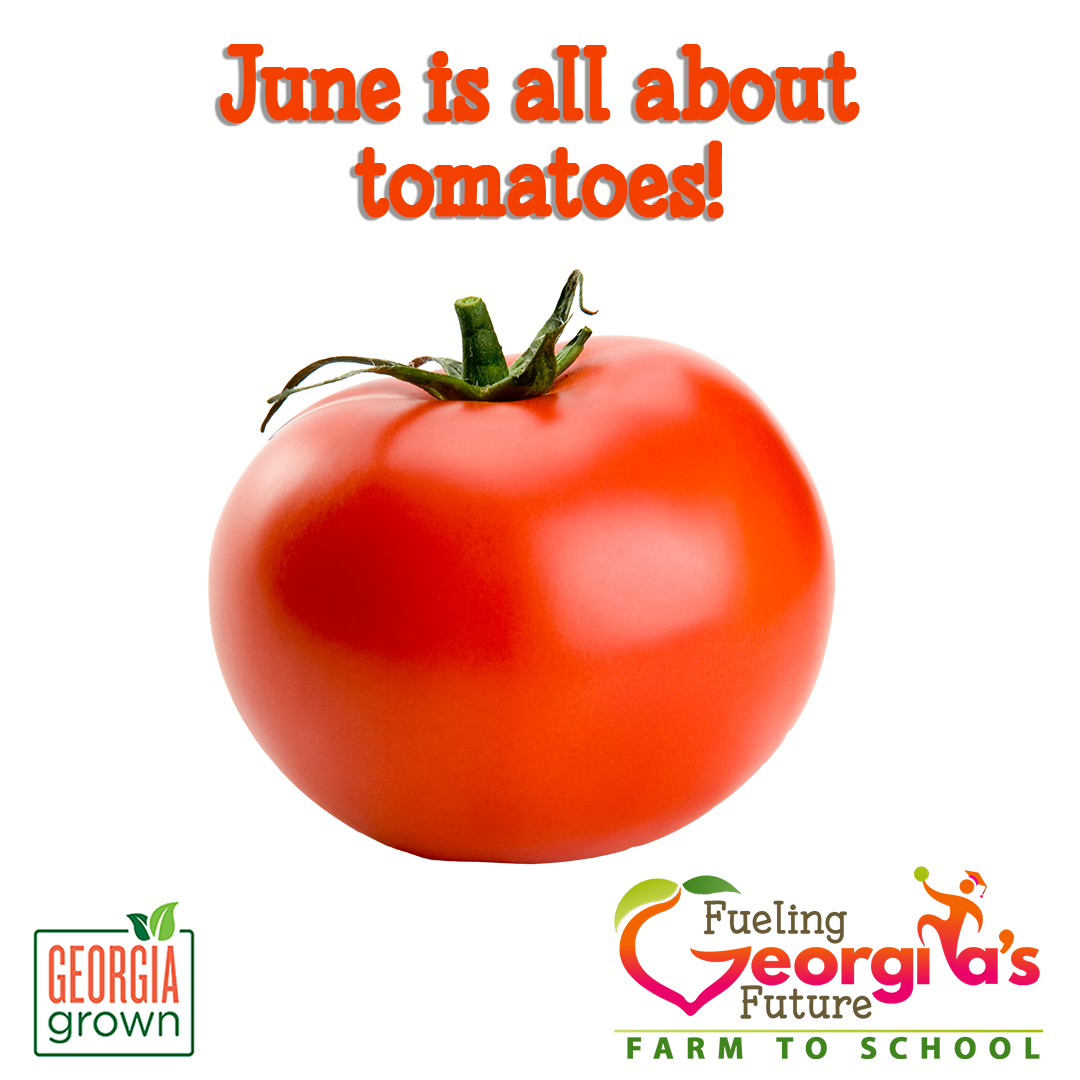 The Georgia Harvest of the Month feature item for June is Tomato 🍅

Visit bit.ly/GaHOTM  to access resources for celebrating #HarvestoftheMonth and growing your #FarmToSchool program. While there check out our #FoodBasedLearning Lessons too!

#FuelingGA #GeorgiaGrown