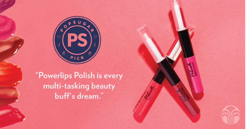 nuskin's tweet photo. Eating, drinking, talking, kissing, slurping—the #NuSkin #Powerlips Polish is a @POPSUGAR Pick for long-wearing, smudge-proof #lipstick. #PowerlipsPolish features a “long-lasting color on one end and gloss on the other (because we all need options).”
#NuColour