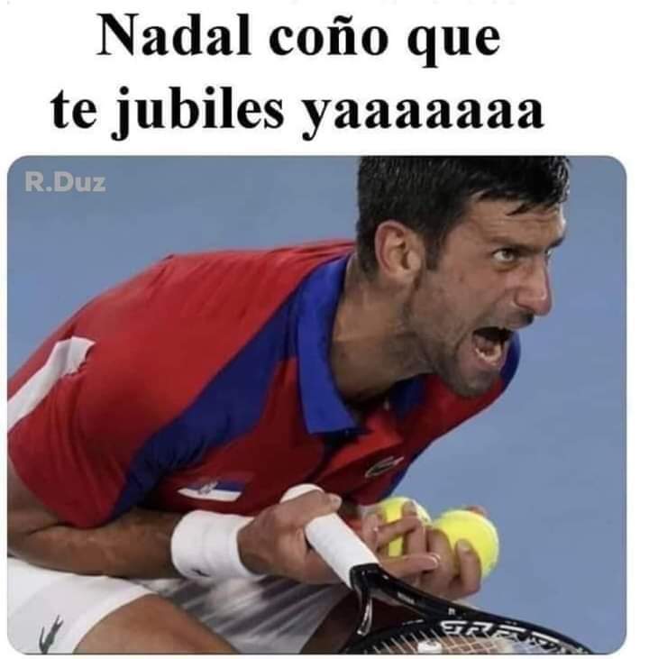 Pues no te queda nada!!!!💪😂que grande Nadal!!!!!!incansable🥰👏
