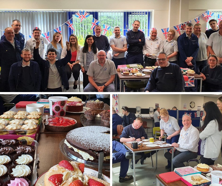 SGTransmission's tweet photo. To celebrate the Queen’s Platinum Jubilee we had a #jubilee lunch, bake sale, platinum picture quiz and name the Corgi competition.
A fantastic amount was raised for @HelpforHeroes and everyone had fun.
#workfamily #platinumjubilee2022
#HM70 #PlatinumJubilee #JubileeCelebration https://t.co/QzHtNVUJRb
