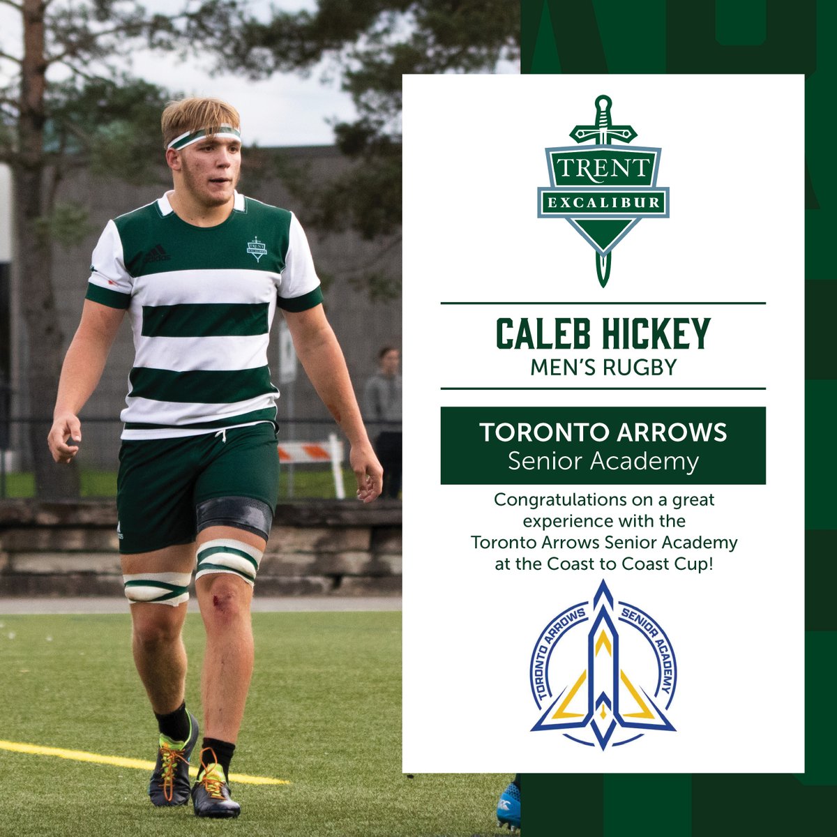Congratulations Excalibur rugby's Caleb Hickey on a great experience with the Toronto Arrows this week at the Coast to Coast Cup!

#1EX #1Excalibur