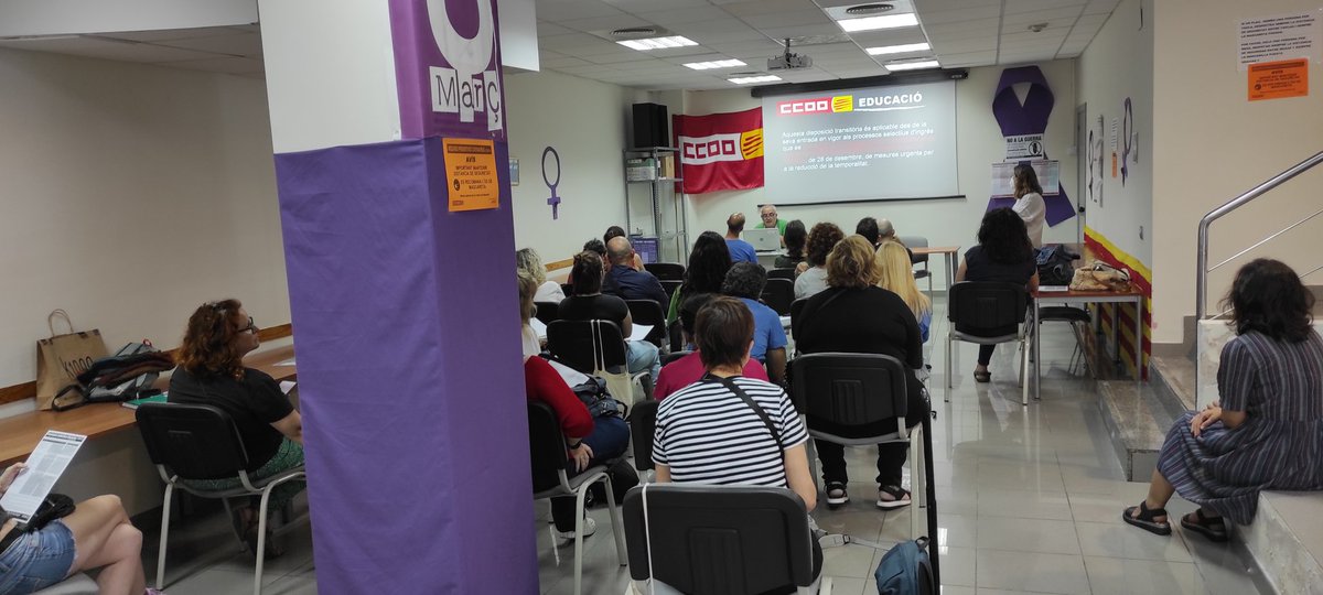 ovihuertas's tweet photo. Xerrada a @ccoocatalunya #Badalona per part de @CCOOeducacio sobre el Procés d'Estabilització del personal Docente Interí i Substitut. Ponente Josep Lluís Almerge. @Lourdesazon @AranCCOO @tesperabe @CCOOEduBCN https://t.co/Z6XtU0aTuK