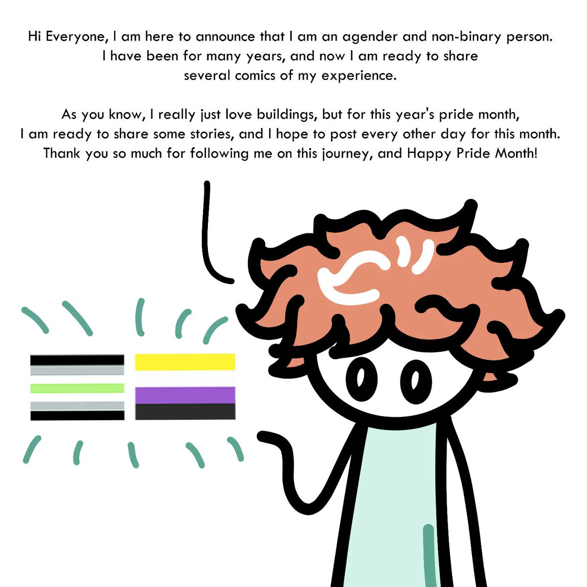 I am coming out to the world 👾 I am non-binary and agender. Happy Pride Month! :3

#nonbinary
#agender
#enby
#enbypride

#ijustlovebuildings
