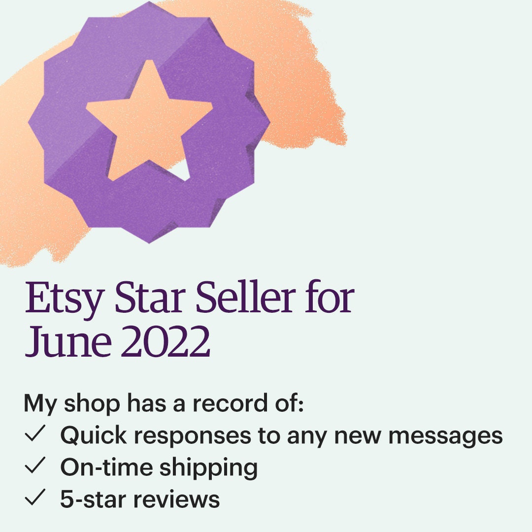 MJsKraze's tweet photo. I’m a Star Seller on Etsy this month! That means you can purchase from my Etsy shop knowing I have a record of providing an excellent customer experience. https://t.co/YdSgDPfn3d #EtsyStarSeller https://t.co/gC2wbKyMlC