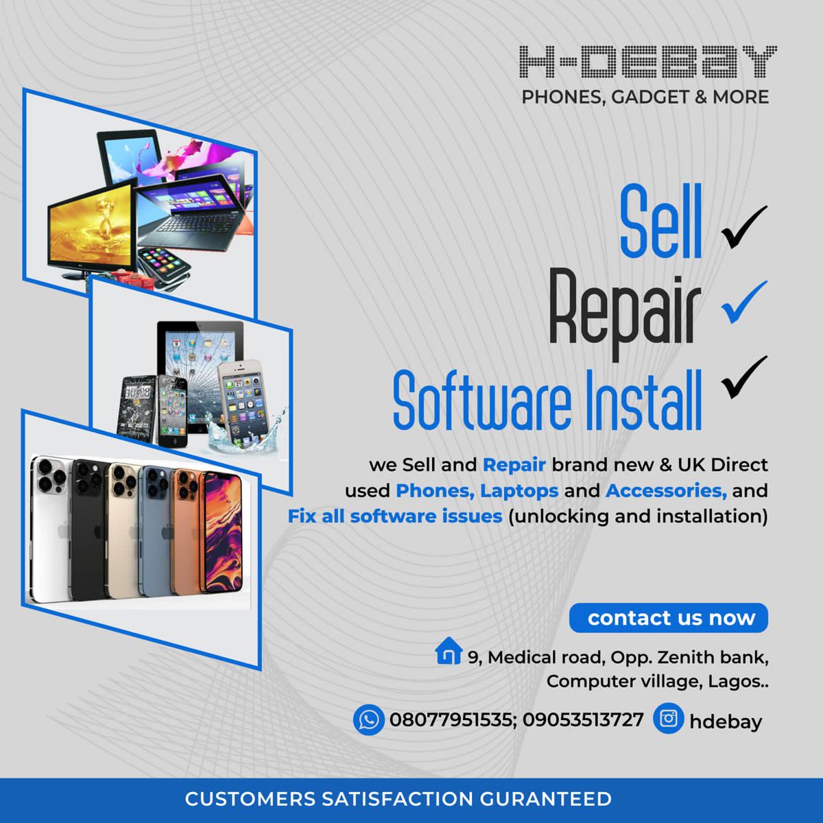debay_h's tweet photo. @Naija_PR Let's talk about Gadgets, Repairs,  anything Software and More H-Debay is here for you. Customers Satisfaction Guaranteed 👌. https://t.co/MSuLLdKKz6
