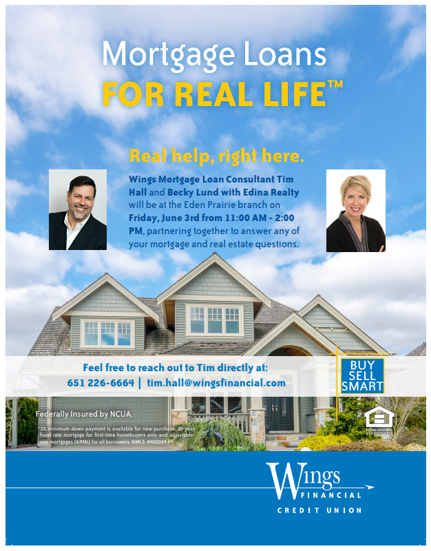 Eden Prairie Chamber (@epchamber) on Twitter photo Friday, June 3rd is a GREAT day.
A GREAT day to visit our friends, <a href="/WingsFinancial/">wingsfinancialservices</a>, and their mortgage team over at the branch here in Eden Prairie! Schedule an alarm to head over between 11 AM - 2 PM.
📌574 Prairie Center Drive
Eden Prairie, MN 55344
📲 (952) 997-8000 Friday, June 3rd is a GREAT day.
A GREAT day to visit our friends, <a href="/WingsFinancial/">wingsfinancialservices</a>, and their mortgage team over at the branch here in Eden Prairie! Schedule an alarm to head over between 11 AM - 2 PM.
📌574 Prairie Center Drive
Eden Prairie, MN 55344
📲 (952) 997-8000