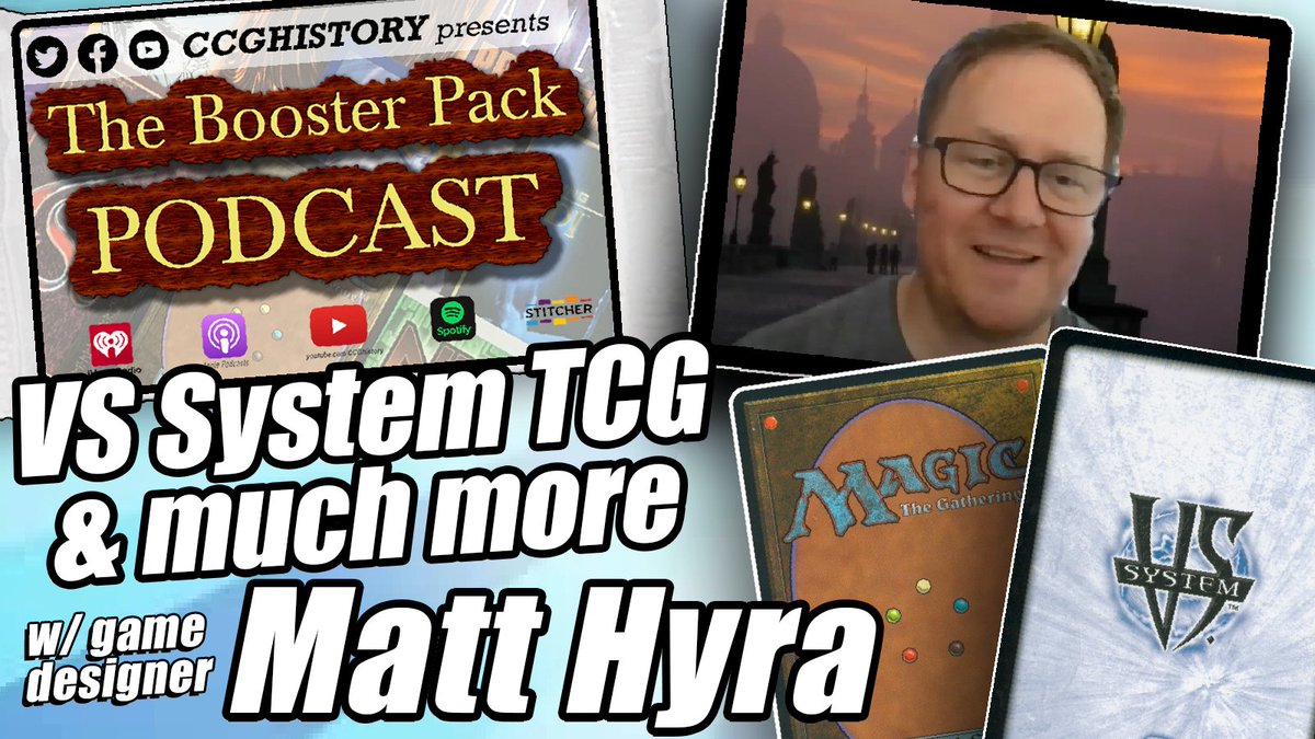 CCGHistory's tweet photo. alrighty kids, come 'n get it!! 🔔🔔🔔
A brand new episode of #TheBoosterPack podcast is live!
This time I'm joined by prolific game designer @Hail_Hyra. We chat MTG, VS System & much much more
📺: https://t.co/TtGLD1Tru9
🎧: https://t.co/MVPbgmS4xp https://t.co/5GIQIF0tqG