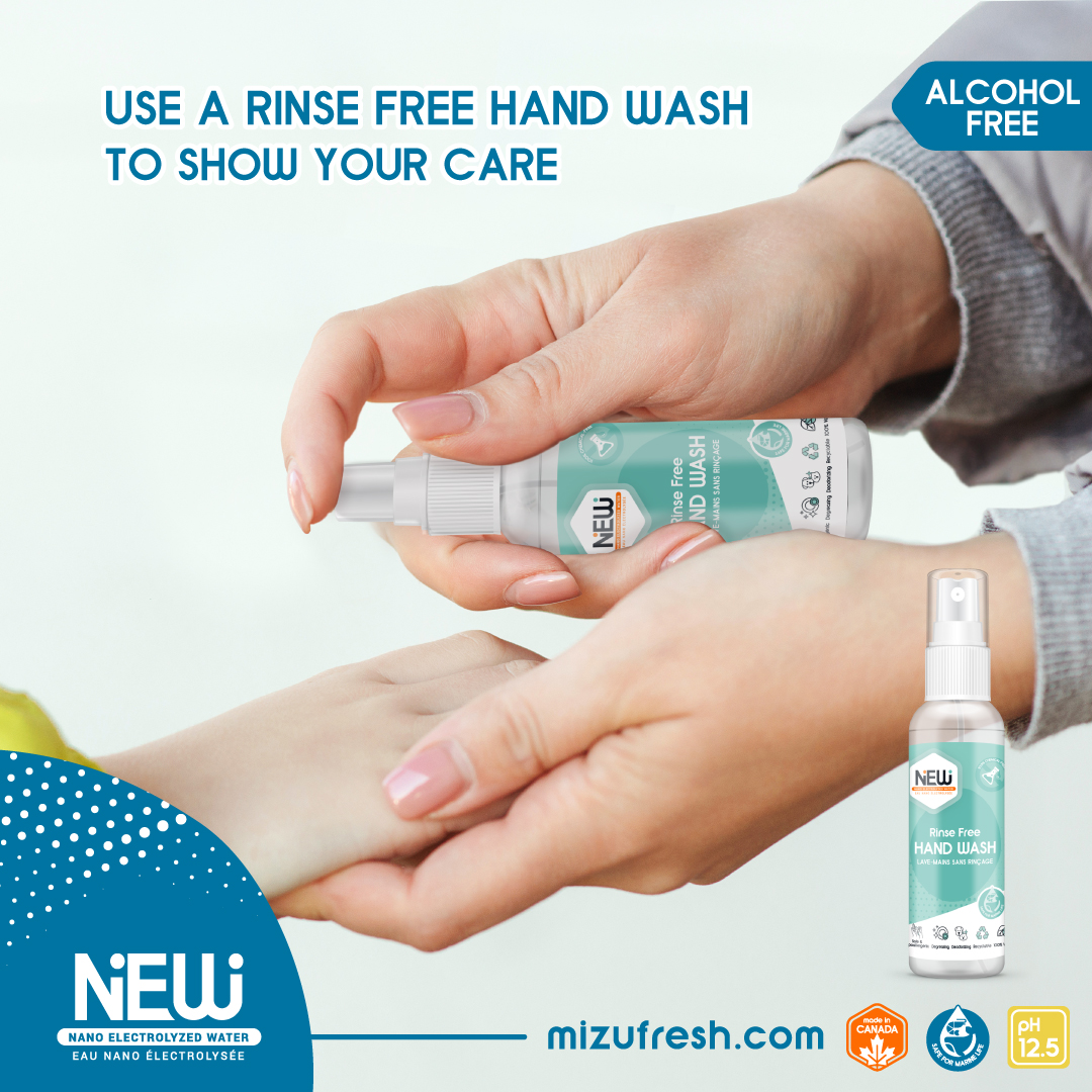 MizuFresh's tweet photo. N.E.W. is made with 99.8% pure water. Our Rinse Free Hand Wash is alcohol-free, fragrance-free and harmless to human skin.
.
#mizufresh #NEW #Vancouver #proudlycanadian
#cleaning #deodorizing #degreasing #hypoallergenic #alcoholfree #100Vegan #safeformarinelife #ecofriendly https://t.co/L2jJN1egdk