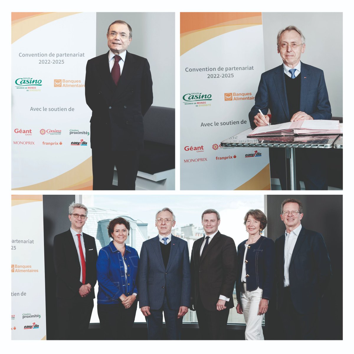 🫂 Le groupe Casino est fier de renouveler son partenariat avec les <a href="/BanquesAlim/">Banques Alimentaires</a> pour trois ans supplémentaires. Un engagement important en faveur des personnes démunies et dans la lutte contre le #gaspillagealimentaire. #UnPasdePlus #RSE @fpgeorgin <a href="/RicheMatthieu/">Riché Matthieu</a> <a href="/philippedravet/">philippe dravet</a>