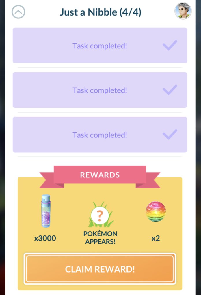 FREEZA9292's tweet photo. I’m finally done with the #justanibble challenges after so long 🤣 lucky day for me @PokemonGoApp @PokeGoFriends #PokemonGO #PokemonGOraid https://t.co/ZyNh25wc1e