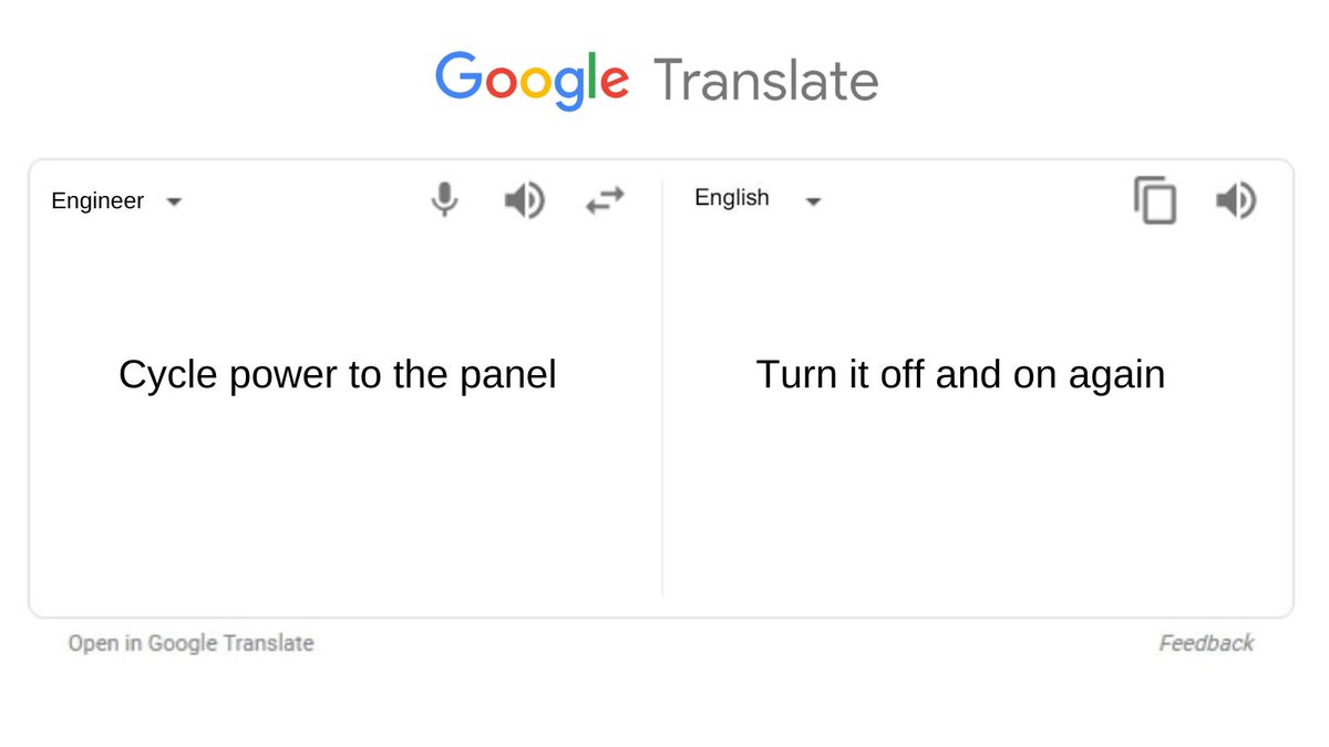 MouserElec's tweet photo. Sometimes it can feel like you need a translator when speaking with engineers. Allow us to assist! #ThingsEngineersSay https://t.co/08SYdCppSc