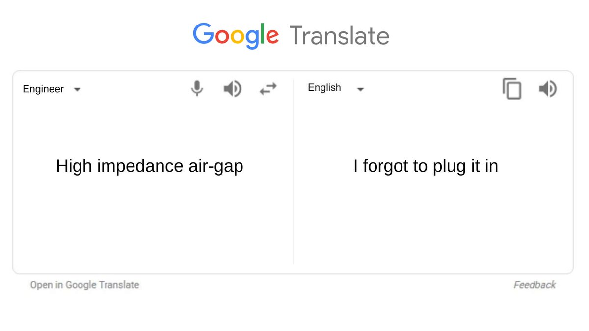 MouserElec's tweet photo. Sometimes it can feel like you need a translator when speaking with engineers. Allow us to assist! #ThingsEngineersSay https://t.co/08SYdCppSc
