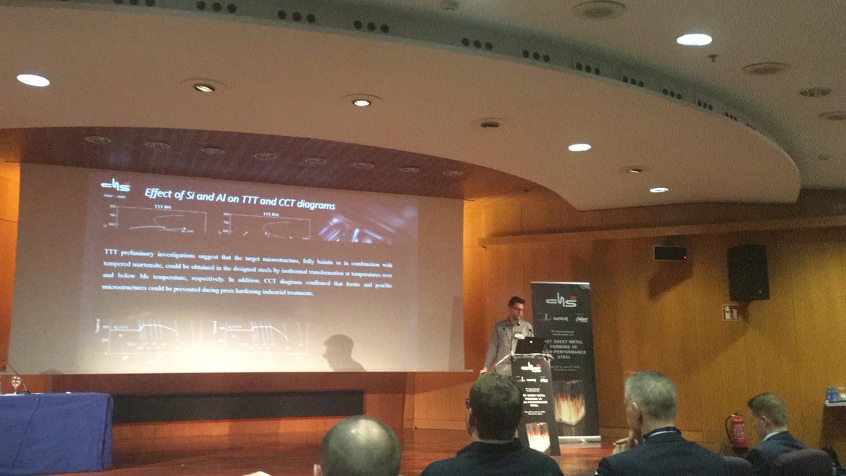 CapdevilaCcm's tweet photo. Vicente Pérez del Grupo Materalia del @CENIM_CSIC presenta su trabajo dentro del Proyecto RFCS MiPRE en aceros PHS para aplicación en el sector del automóvil en congreso CHS2 #chs2 #MiPRE #hotstampingsteel https://t.co/lRlAjQcT4c