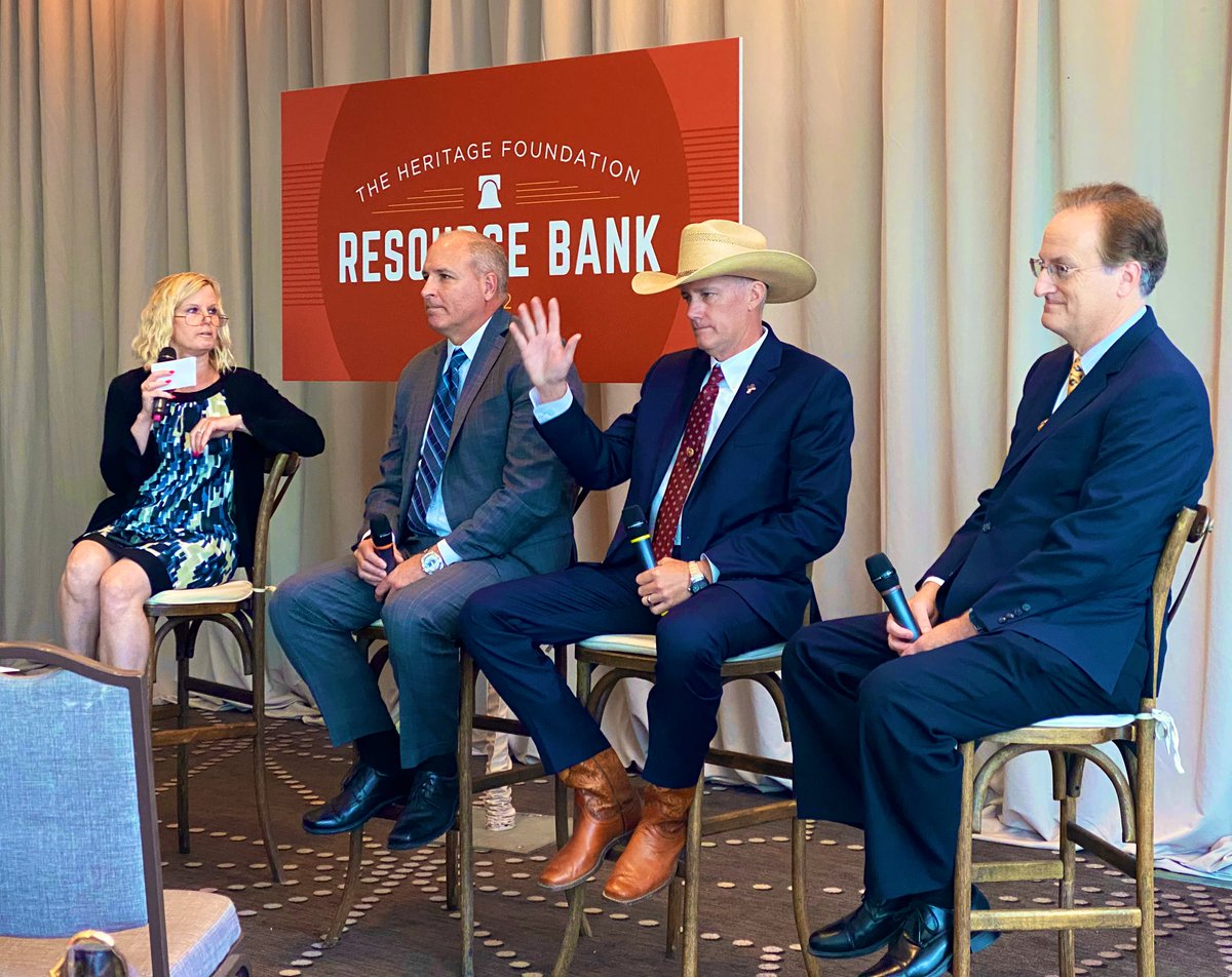 crystalkatetx's tweet photo. Securing the Border: What Will it Take? Live from @Heritage #ResourceBank with Goliad Sheriff Roy Boyd, @TPPF’s @realKenOliver, @CBPMarkMorgan, and @lora_ries #borderpolicy #bordercrisis https://t.co/LzaafENB9M