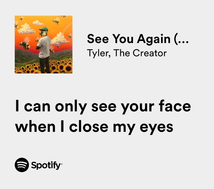 Copy of Tyler the Creator See You Again Lyrics Sticker for Sale