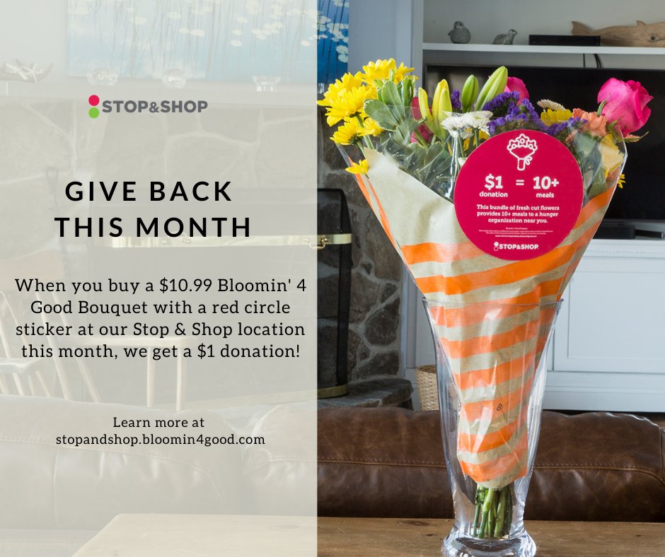 lcoutreach's tweet photo. We have been selected as the beneficiary of the @StopandShop Bloomin' 4 Good Program!💐💐

During June, each time the $10.99 Bloomin' 4 Good Bouquet with the red circle sticker is purchased at Stop &amp; Shop in Harwich, we will receive a $1 donation. 
#donate #capecodnonprofit https://t.co/oL0MVsveV7