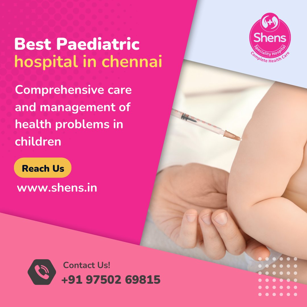 ShensHospitals's tweet photo. Comprehensive care and management of health problems in children and adolescent. Get your treatment with the Best Paediatric hospital in chennai.
+91 9750269815, https://t.co/wvId7rnX1Q
#shensspecialityhospital #Preventivehealthcare #healthcare #PediatricService #Newborncare https://t.co/vgOBTfdJYG