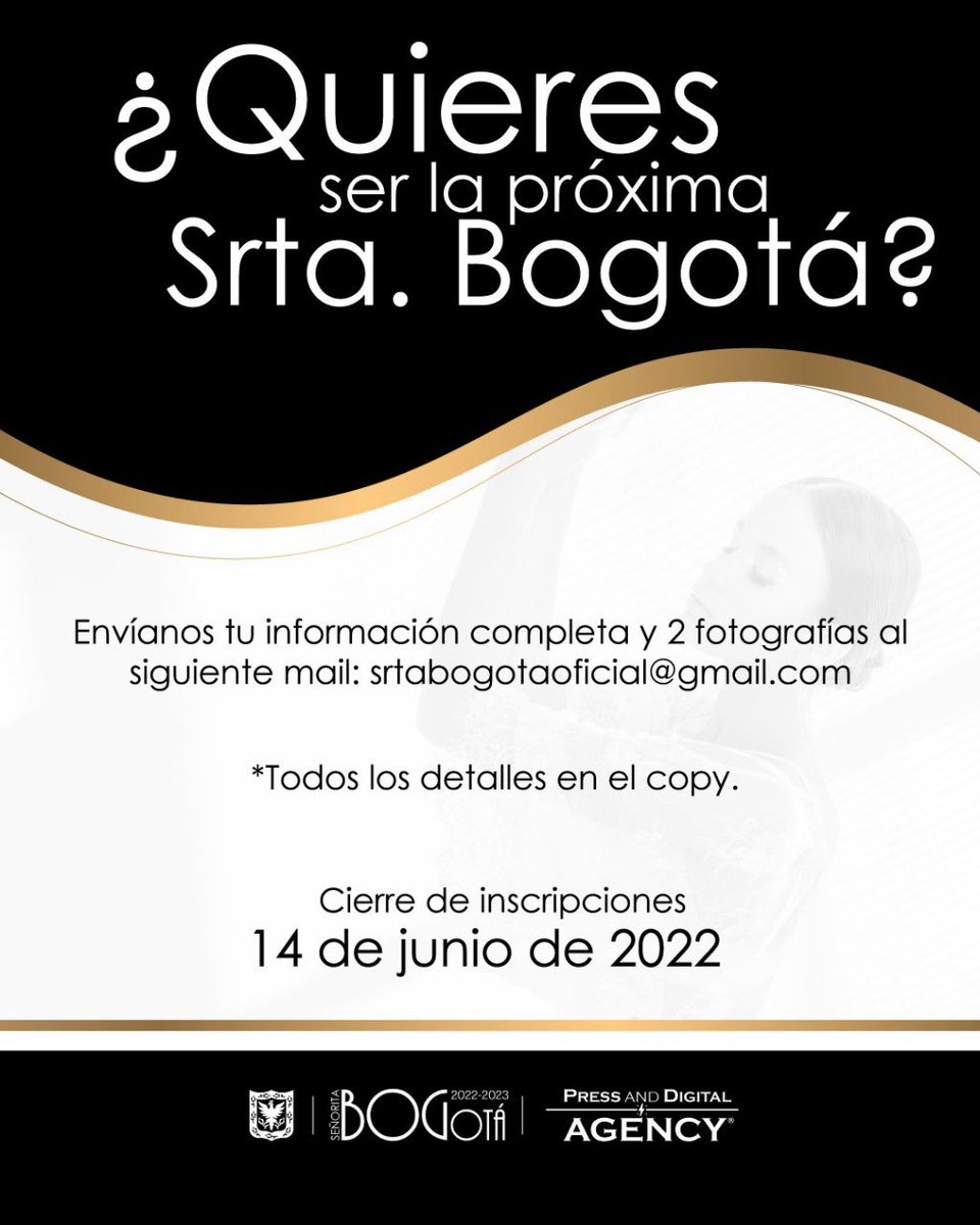 En la Cuenta de instagram de @Srtabogotaoficial encuentras toda la información, queremos que muchas niñas tengan la oportunidad de vivir esta linda experiencia <a href="/ReinadoColombia/">Concurso Nacional de Belleza</a> para la vida! 🌹
