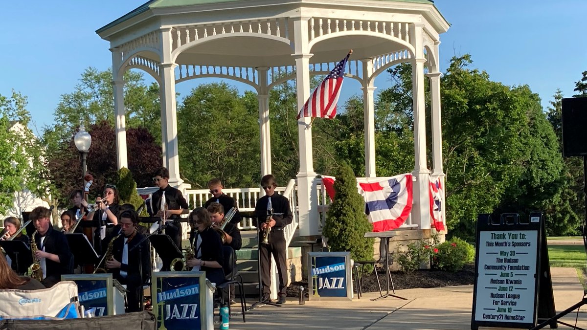 Wonderful concert Monday evening by the talented Hudson High School musicians!  Hudson Community Foundation was proud to sponsor the first of the 2022 Season.  For the schedule and how you can help support the free summer concerts learn more: myhcf.org/hudson-bandsta…