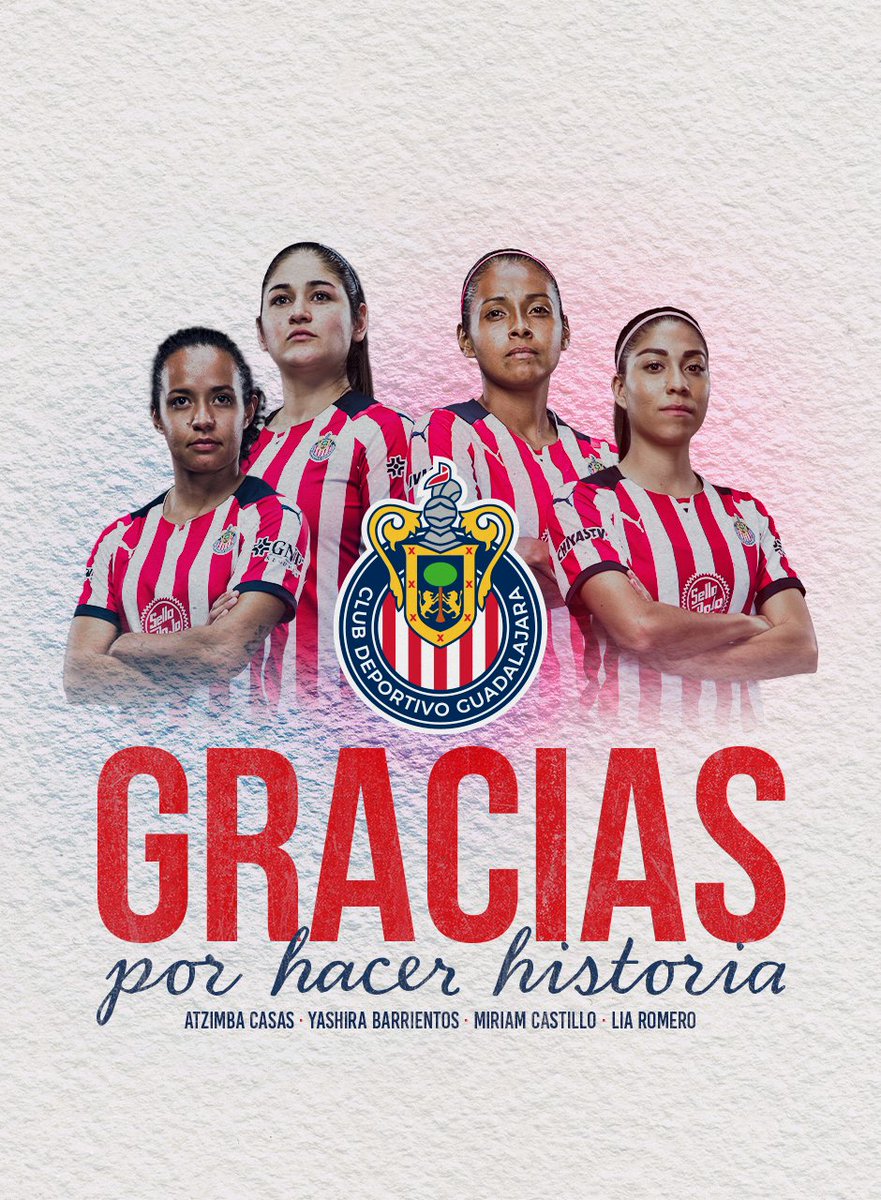 ChivasFemenil's tweet photo. Fueron años espectaculares a su lado, su legado con la Rojiblanca quedará intacto 🔴⚪️

¡Éxito en sus futuros proyectos! 🏆 https://t.co/XIztTr8ZAy