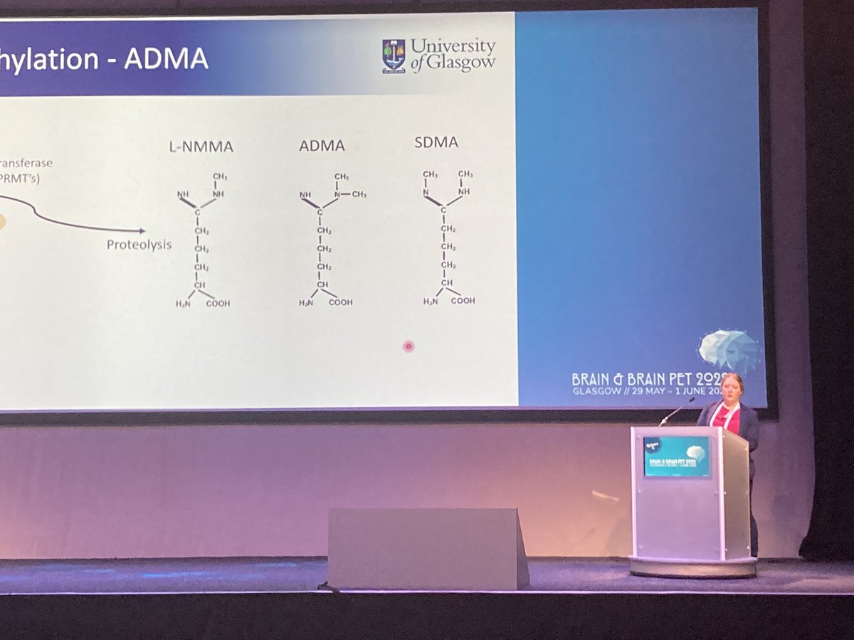 teamWorkstroke's tweet photo. Lovely presentation from @lbdowsett of @UofGICAMS in the last session of @BRAIN_2022 - great to hear about your work modulating levels of #ADMA & cerebrovascular consequences ๐ง #BRAIN2022 https://t.co/M4qwPduE0g