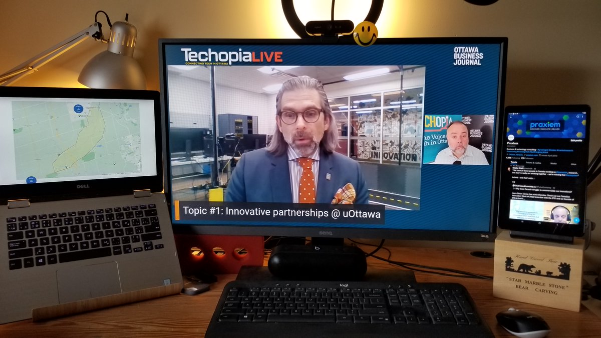 Being a fly on the wall to @obj_news live 
with @uOttawakn's @GuyLevesqueUOtt and @objpublisher

Great hear, and having seen it, that #IoT, #cyberphysicalsystems & #autonomousvehicles are  key research areas at the @KanataNorthBA location

#iotNorth #aiotCanada @praxiem