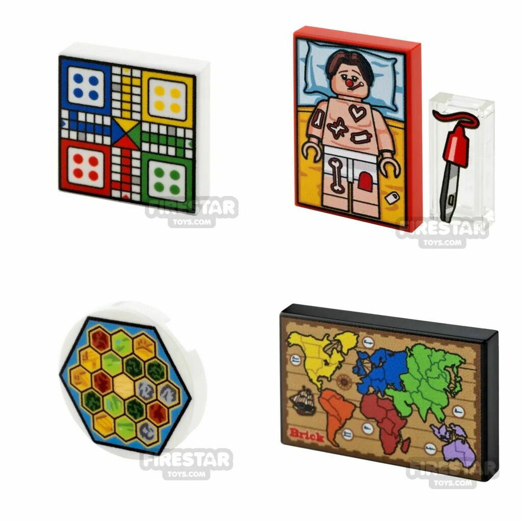 FireStarToys's tweet photo. GET YOUR GAME ON!
.
To celebrate International Tabletop Day on Saturday we have released these awesome new additions to our huge range of game tiles.
.
Available at https://t.co/epcNTxj63F
.
#lego
#internationaltabletopday
#boardgames
#operationgame
#a… https://t.co/ySHhwFtiJr https://t.co/K53PRJtjxt