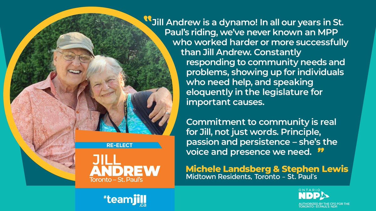 JILLSLASTWORD's tweet photo. At the center of ALL that I do in my last 4 years representing #tostpauls is my love for our community. My DEEP care for each person who calls it home. 

You've heard this from me but now, take it from these amazing folks &amp; community leaders. 

#teamjill #onelxn #OntarioVotes https://t.co/OLIruXzsjY