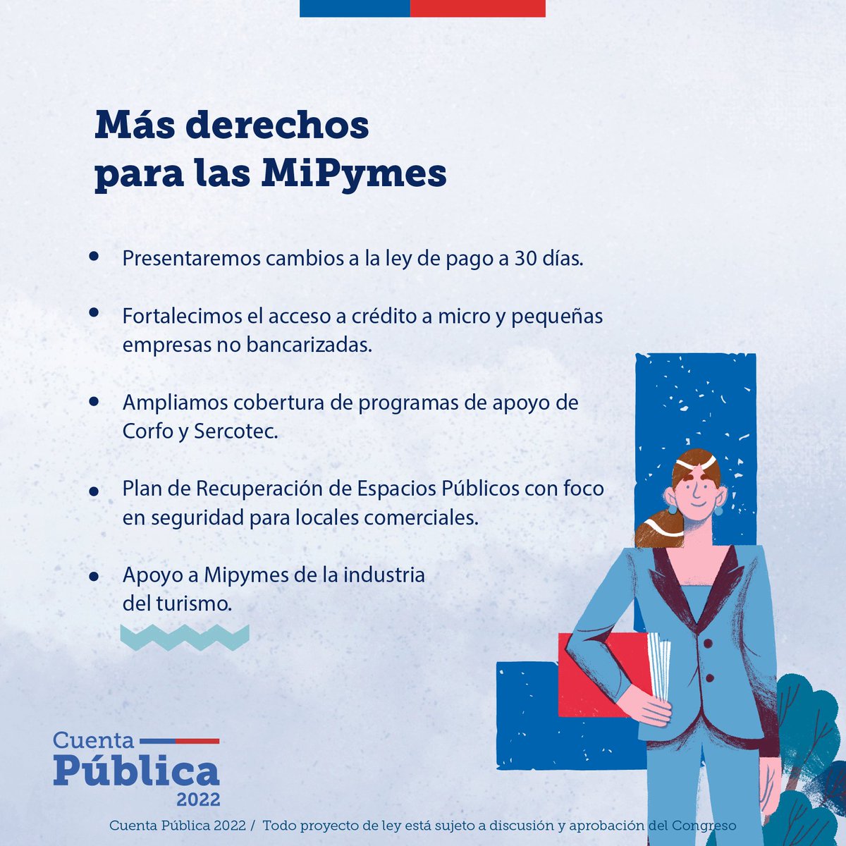 📣Protección y más derechos para las MiPymes 

No hay crecimiento justo sin cuidar a las pequeñas y medianas empresas. Revisa todas las medidas que ya están en curso y que seguiremos fortaleciendo durante nuestro Gobierno. ¡Nunca más sin las MiPymes! 🤝

#CuentaPública2022