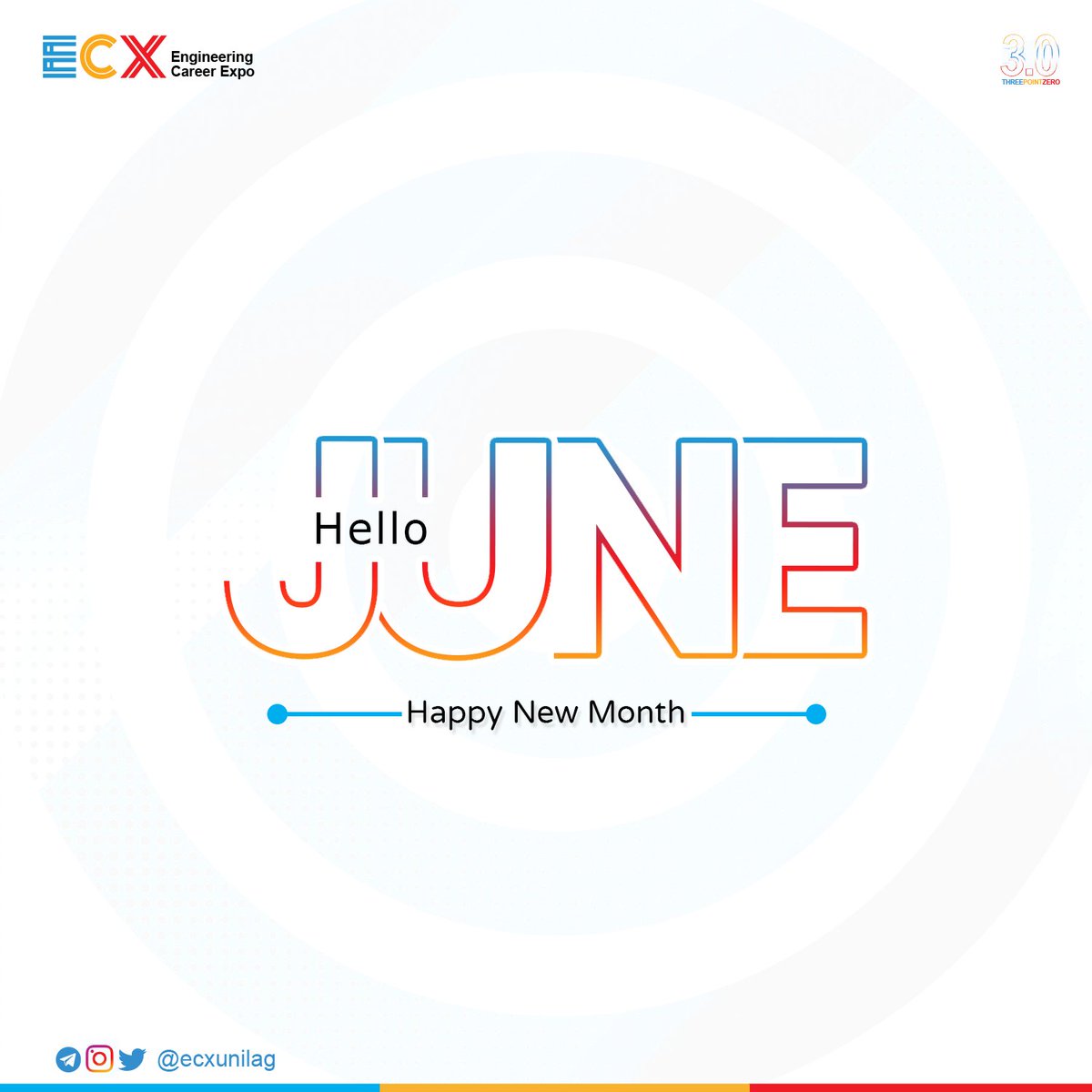 engcareerexpo's tweet photo. Happy New Month From Engineering Career Expo ✨.

 May all good things locate you this month of June

💙💛❤️

#ecx3 #ecxunilag #HappyNewMonth #June2022 https://t.co/bLOJGakyMt
