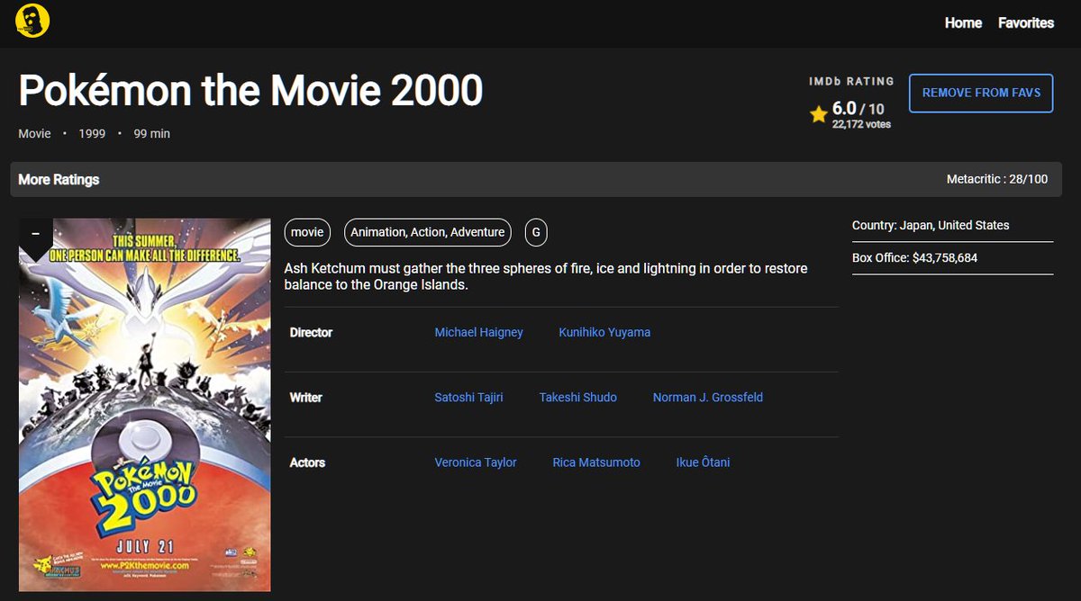 nikprten's tweet photo. Les vengo a mostrar uno de los últimos proyectos en los que trabajé, un buscador de películas con la API de IMDb.
Hecho con React, Redux y SASS. 

Un pasito más en mi búsqueda por mi primer empleo en IT.🤖

Deploy: https://t.co/OcvYld5FhP https://t.co/aPgQsEIQeX