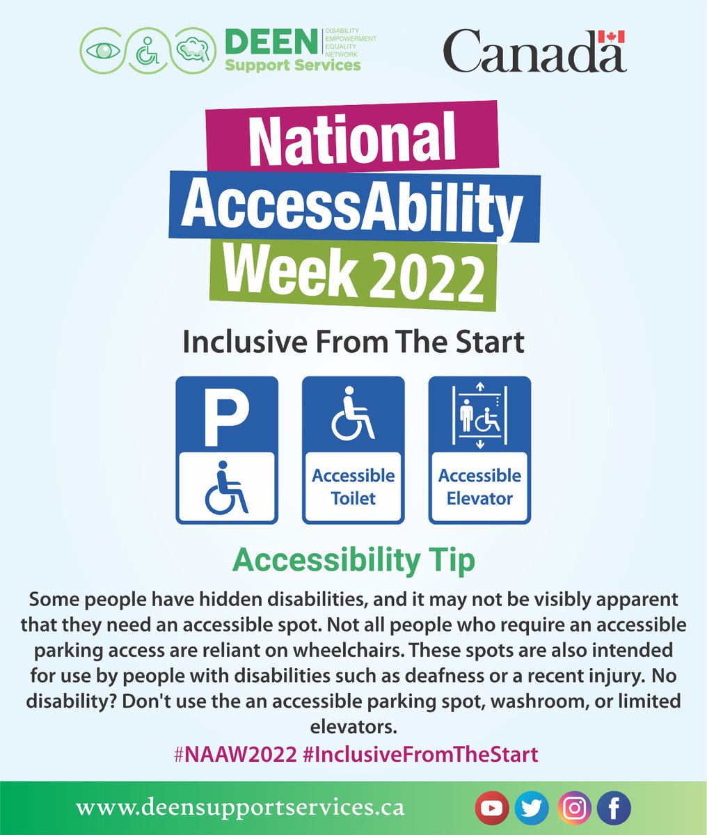 The more you know!😏

#Accessibility #NAAW2022 #InclusiveFromTheStart #inclusion #accessibleparking #accessibleliving #hiddendisability #canada @AccessibleGC