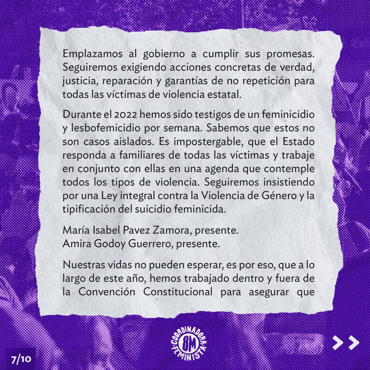 Coordinadora8m's tweet photo. Porque la lucha contra la precarización de la vida no cesa y la potencia transformadora de este ciclo la afirmamos juntas. https://t.co/be06eb4Qh3